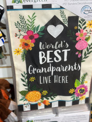 World's Best Grandparents Garden Flag Evergreen Garden Flag