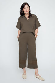 Woven Top in Khaki by Renuar Corwik | Renuar Casual Top