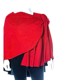 Thumbnail for Woven Unique One Size Cashmere Capes Rapti Cape Red/Black