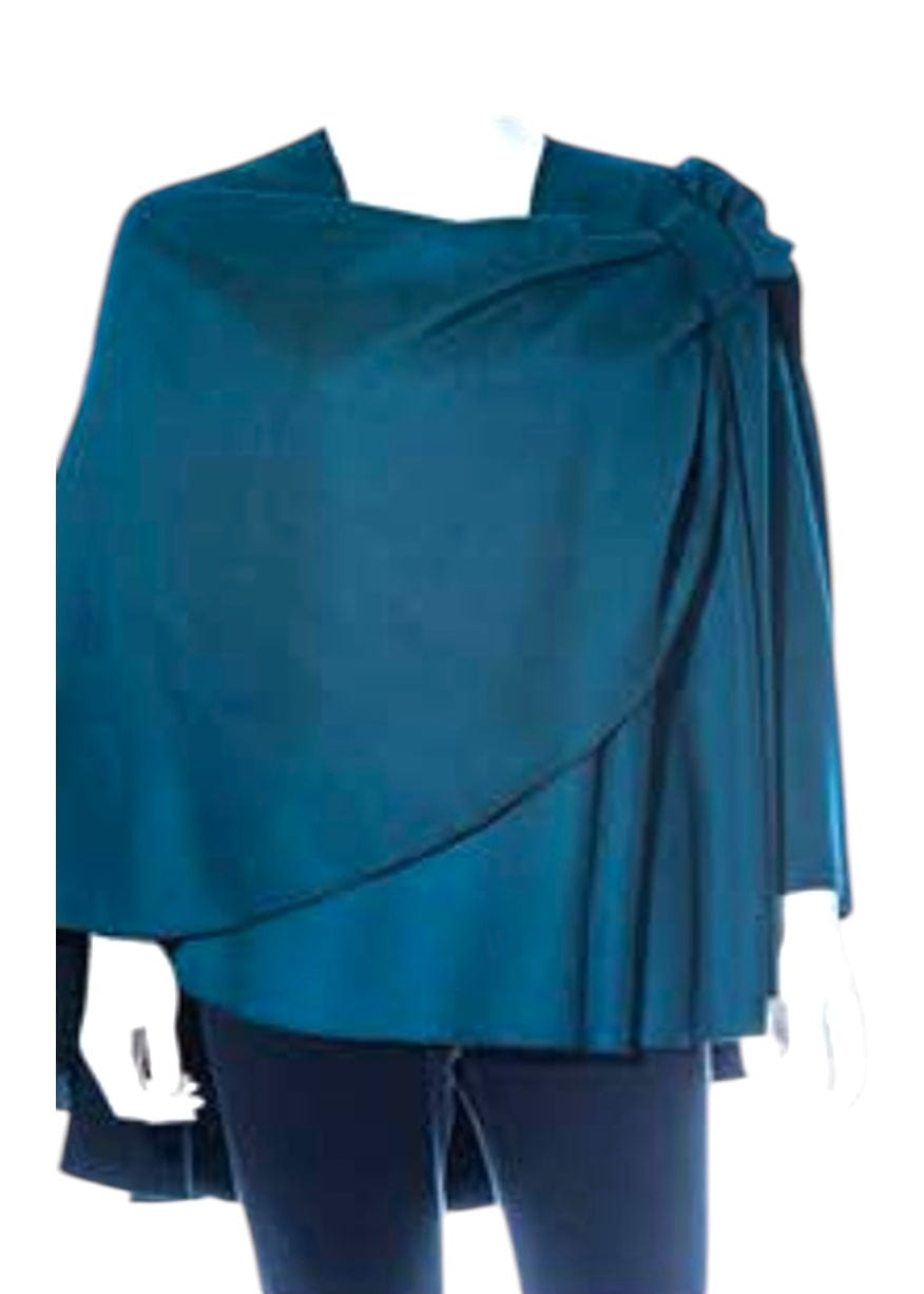 Woven Unique One Size Cashmere Capes Rapti Cape Teal/Black