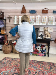 Woven Vest, Platinum 80 Modes Corwik Collections LLC Vest
