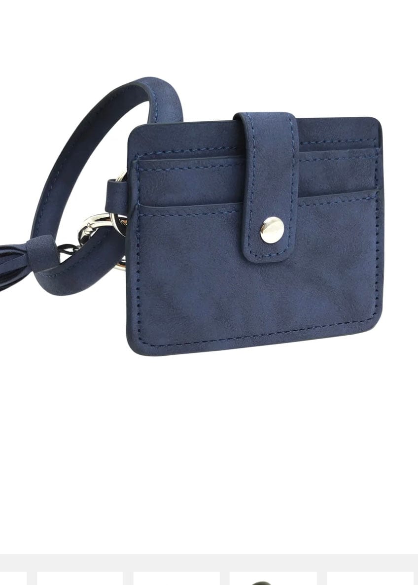 Wristlet Bangle Credit Card Wallet Calla Products LLC Handbags, Wallets & Cases Navy