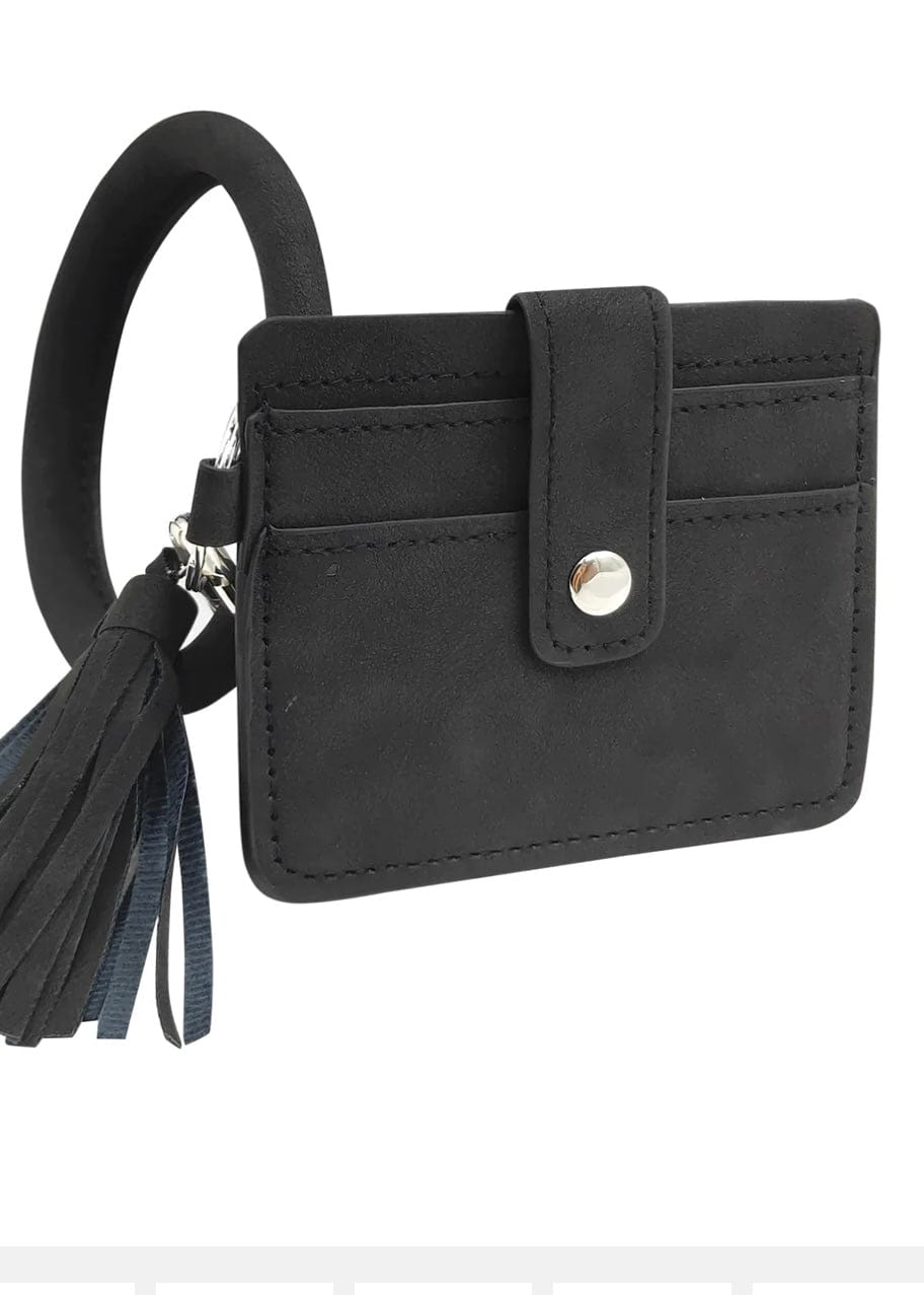 Wristlet Bangle Credit Card Wallet Calla Products LLC Handbags, Wallets & Cases Black