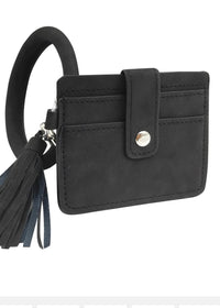 Thumbnail for Wristlet Bangle Credit Card Wallet Calla Products LLC Handbags, Wallets & Cases Black