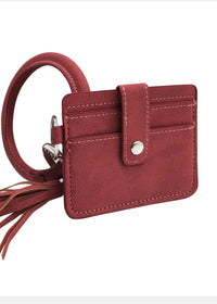 Thumbnail for Wristlet Bangle Credit Card Wallet Calla Products LLC Handbags, Wallets & Cases Red