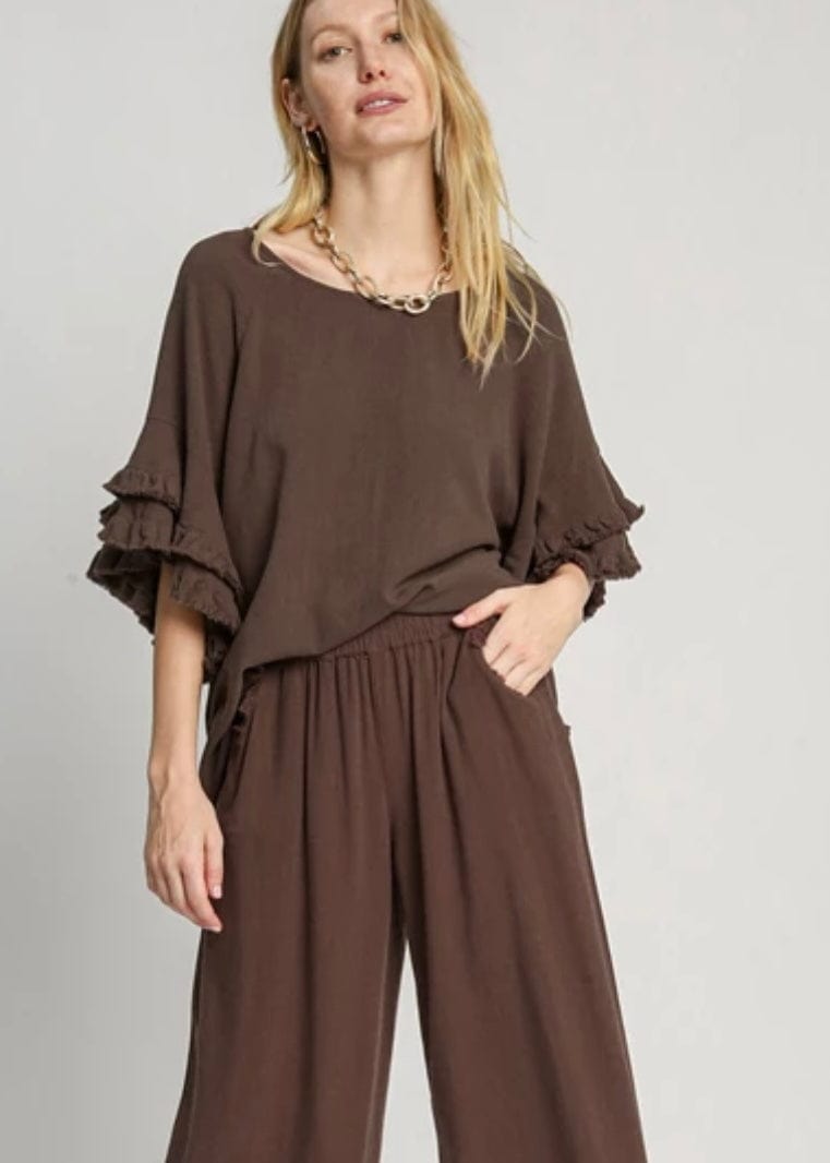 Your Essential Top in Chocolate Umgee Casual Top