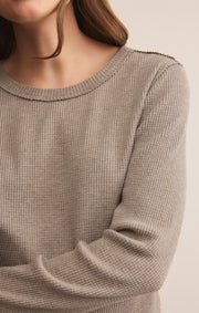 Z Supply Arlet Mini Thermal Top | Smoked Heather Z Supply Casual Top