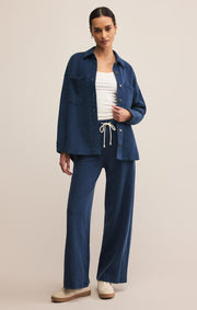 Z Supply Hunter Knit Denim Pant in Indigo Z Supply Casual Pant