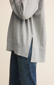 Z Supply Weekender Classic V-Neck Sweatshirt Heather Grey Z Supply Weekender