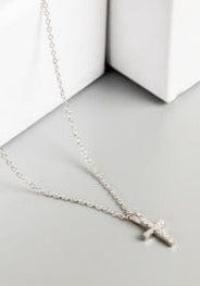 Aime Cross Necklace Meghan Browne Design Necklaces Silver