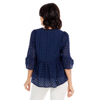 Thumbnail for Ana Eyelet Top by Mud Pie Mud Pie Casual Top