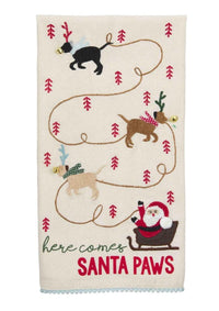 Thumbnail for Appliqué Holiday Towel Mud Pie Santa
