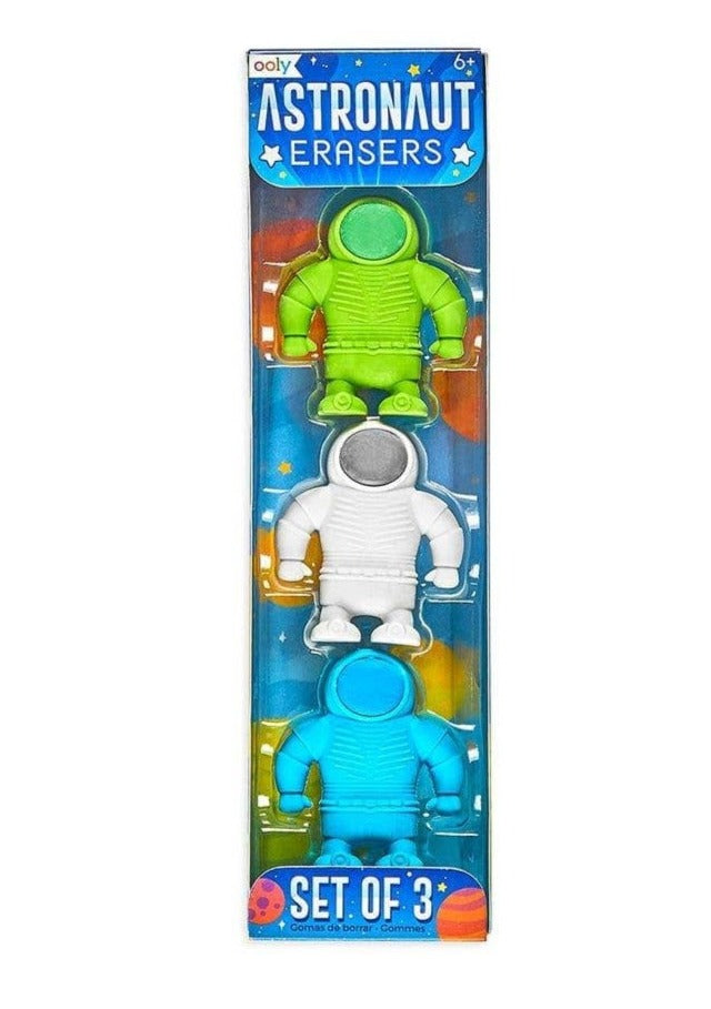 Astronaut Erasers - Set of 3 OOLY