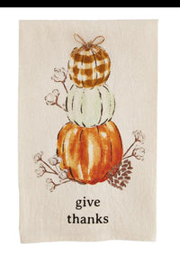 Thumbnail for Autumn Themed Flour Sack Towels Mud Pie Kitchen Towels Pumpkin