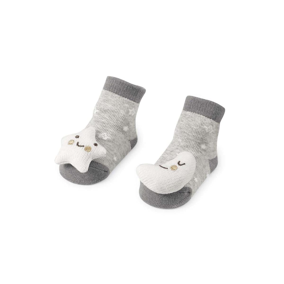 Baby Rattle Toe Socks by Mud Pie Mud Pie Baby & Toddler Moon & Stars
