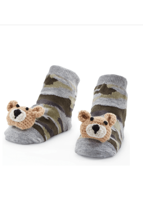 Baby Rattle Toe Socks Mud Pie Baby & Toddler Camo Bear