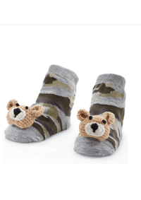 Thumbnail for Baby Rattle Toe Socks Mud Pie Baby & Toddler Camo Bear