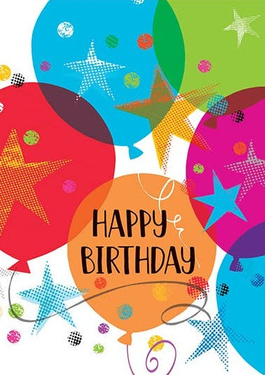 Birthday Card - Balloons & Stars GINA B DESIGNS default