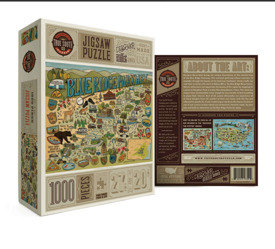 Blue Ridge Parkway Locations Puzzle True South Puzzle Co Jigsaw Puzzles
