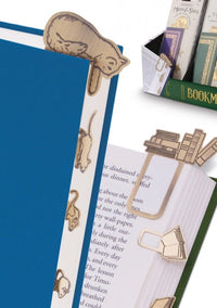 Thumbnail for Bookminders Brass Page Markers IF USA Bookmarks Cat & Mouse