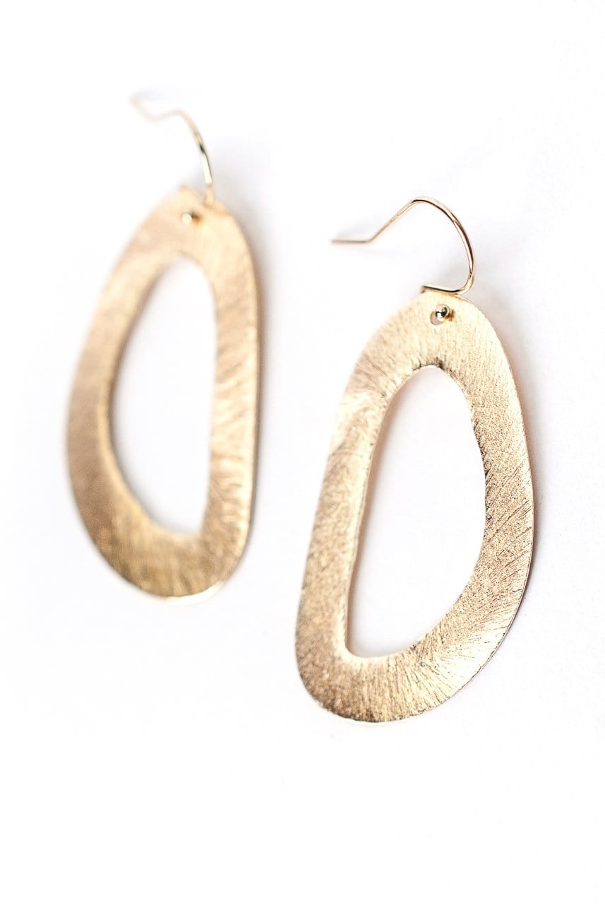 Brushed Gold Mod Earrings Anne Vaughan Designs Earrings