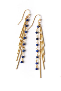 Thumbnail for Calypso Lapis Tassel Earrings Anne Vaughan Designs Jewelry