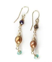 Thumbnail for Carnival Pearl Herringbone Earing Anne Vaughan Designs Jewelry