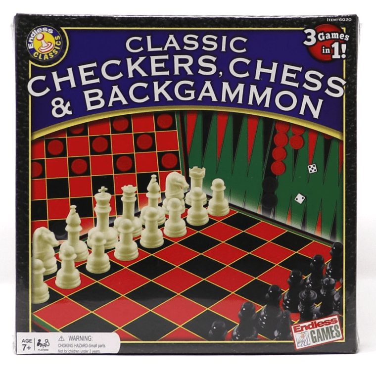 Classic Checkers, Chess, and Backgammon - 3 Games in 1! Continuum Games