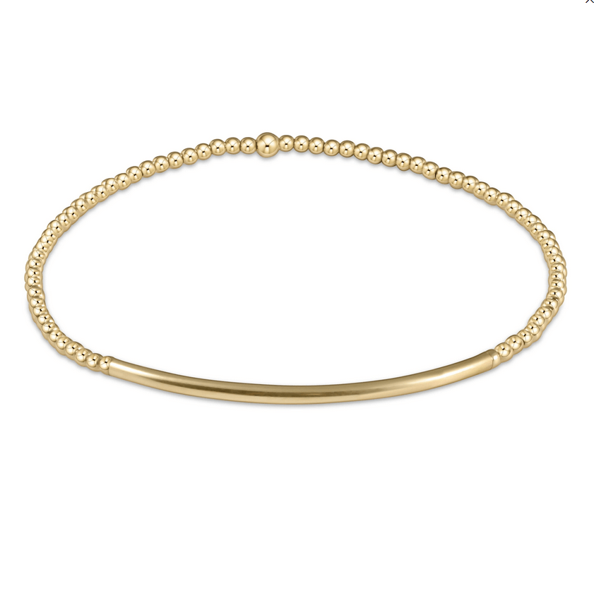 Classic Gold 2mm Bead Bracelet Bliss Bar | e.newton Designs e.newton Designs Bracelets