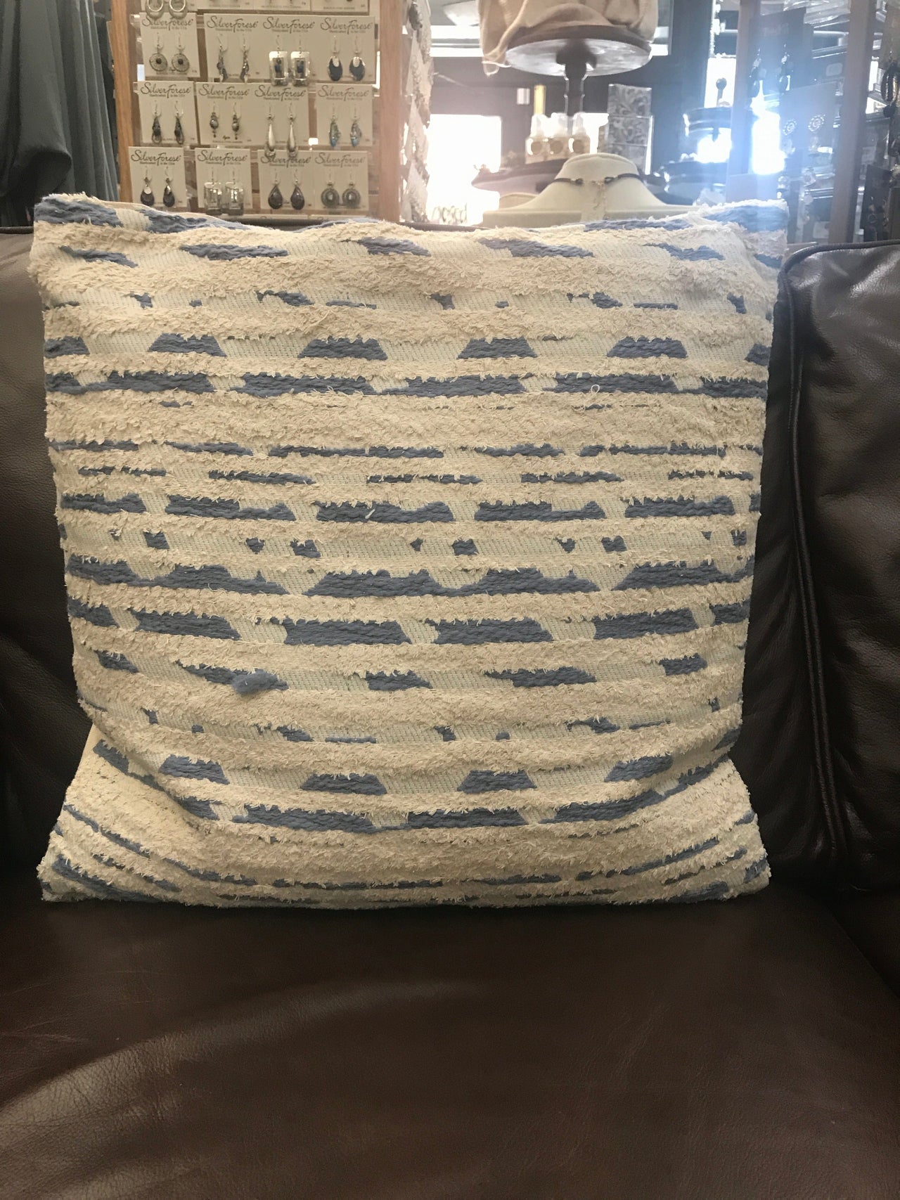 Coastal Inspired Blue Pillow Bzaar Home Decor