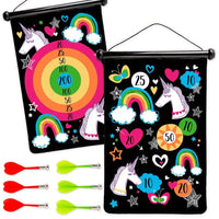 Thumbnail for Double Sided Magnetic Game with Target | 6 Styles Hearth Song Dartboards Unicorn