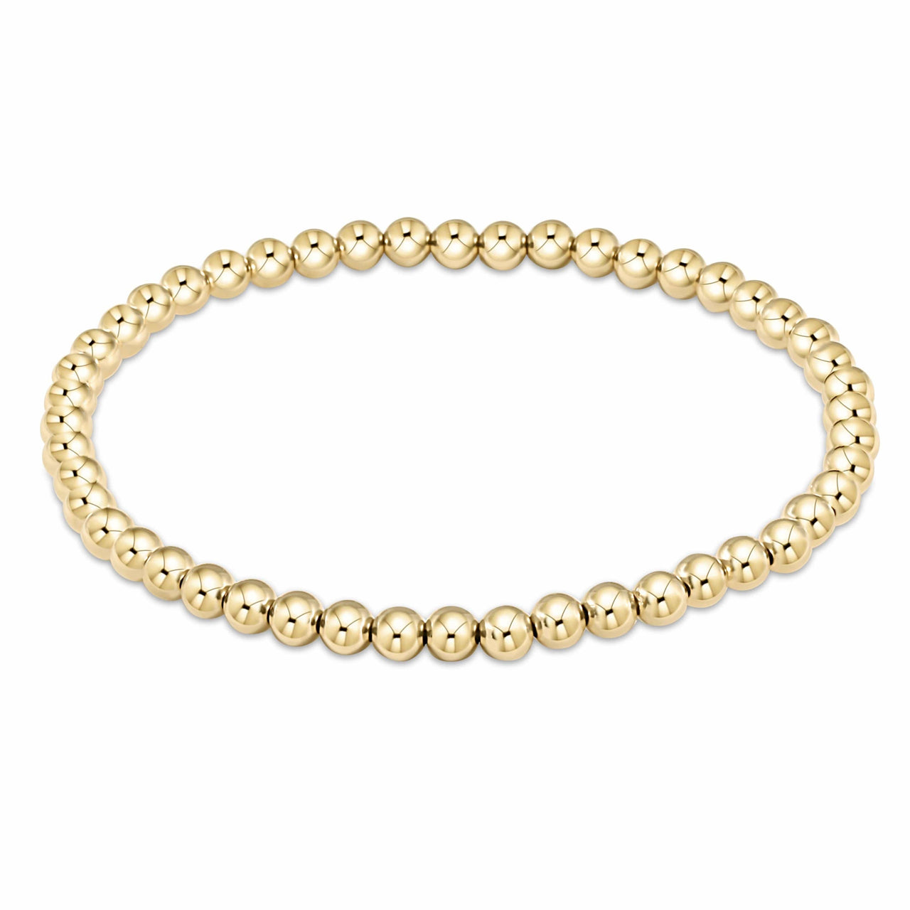 e.newton Classic Gold Bead Bracelet | 6 Sizes e.newton Designs Bracelets 4 mm