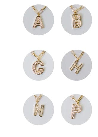 Emma Luxe Initial Necklace Mattie B's Gifts & Apparel G