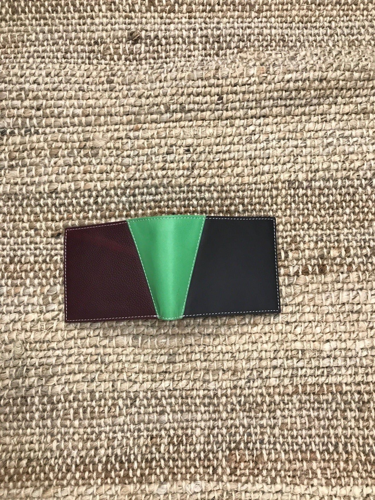 Enzo Men's Leather Wallet Soruka Bag Black w Green