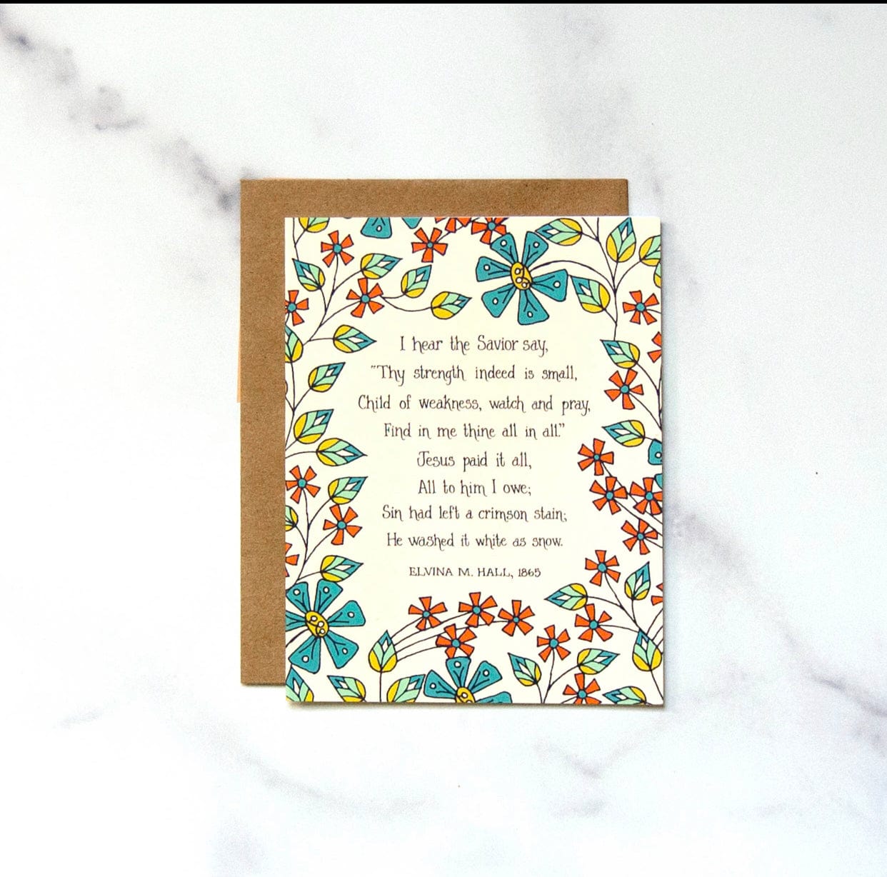 Favorite Hymns Greeting Cards Little Things Studio Greeting Card Jesus Paid it All