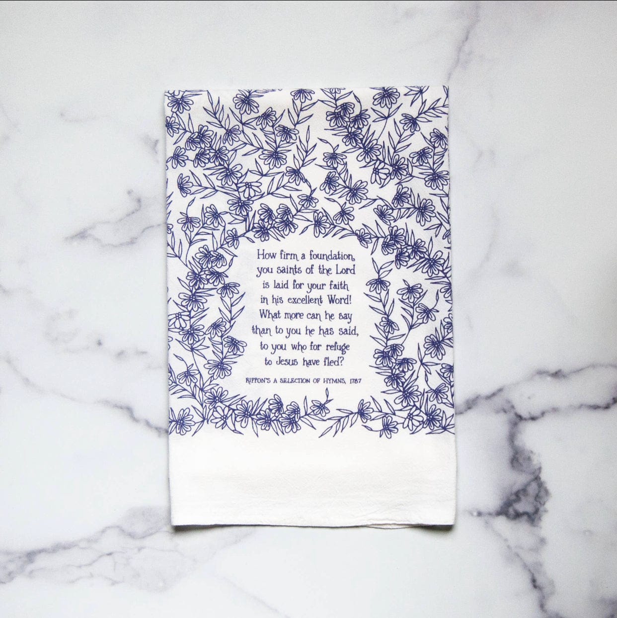 Favorite Hymns Tea Towels Little Things Studio TEA TOWEL How Firm a Foundation