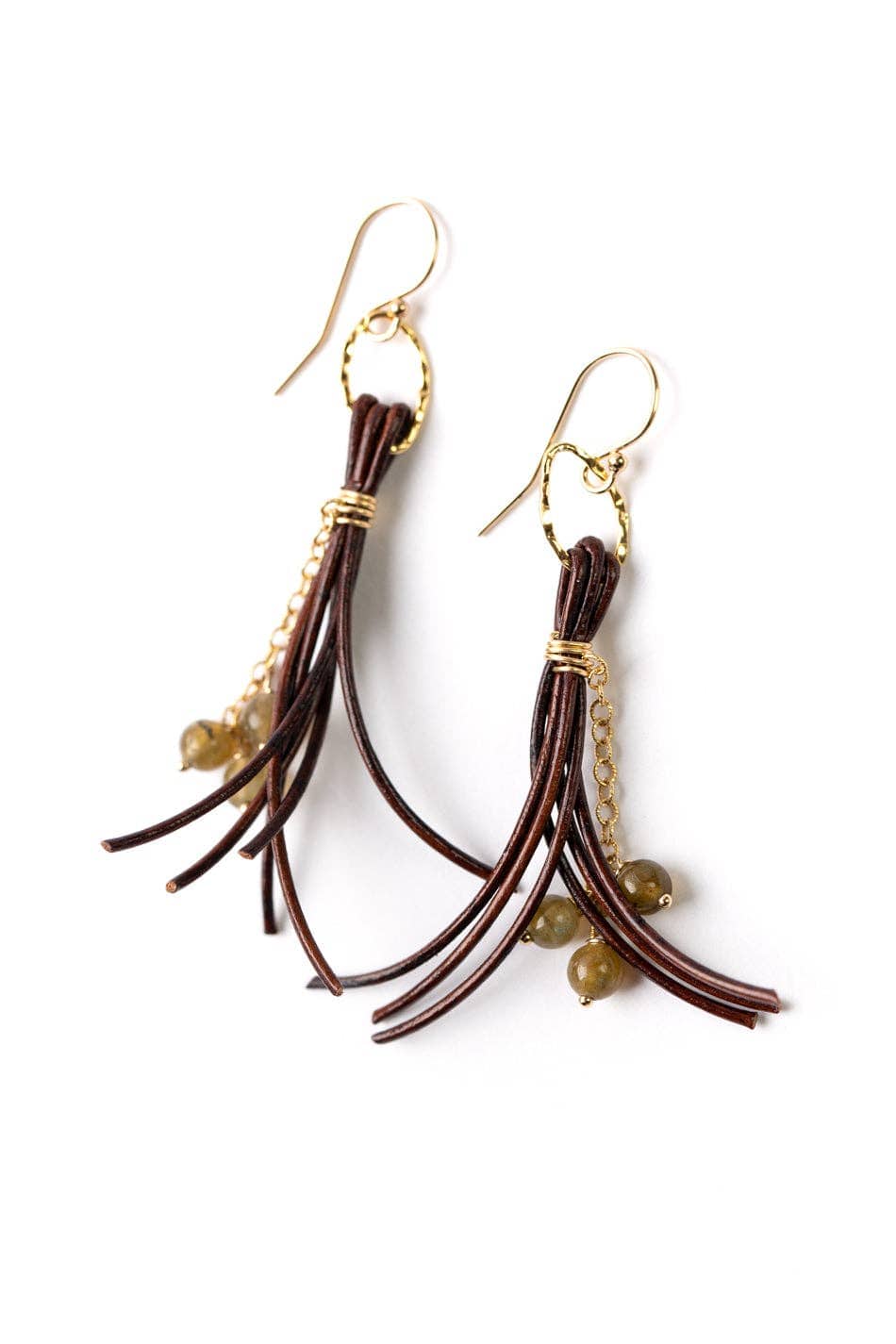 Fireside Labradorite Tassel Earrings Anne Vaughan Designs Jewelry