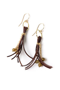 Thumbnail for Fireside Labradorite Tassel Earrings Anne Vaughan Designs Jewelry