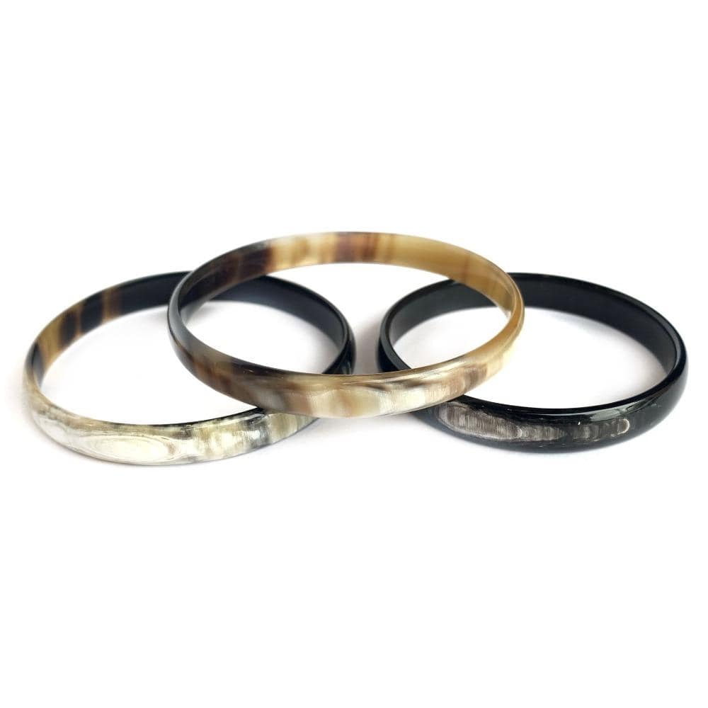 .5" wide cow horn bangles