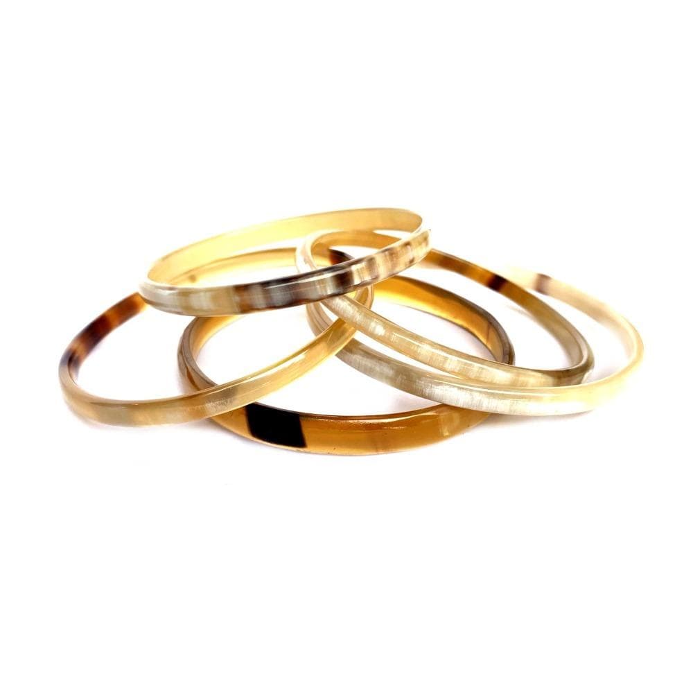 .25" wide cow horn bangles