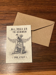 Gift Enclosure Mini Note In the Land of Elsewhere Paper DOGS GO HEAVEN