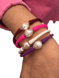 Thumbnail for Gigi Silicone and Baroque Pearl Bracelet CANVAS Bracelet