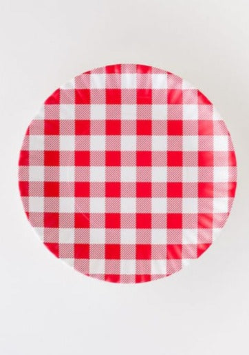 Gingham "Paper" Plates set of 4