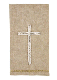 Thumbnail for Gold Chambray Knot Towel - Mud Pie Mud Pie Holiday Cross
