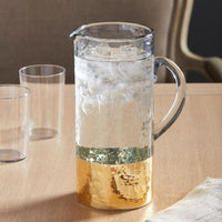 Thumbnail for Gold Hammered Glass Pitcher by Mud Pie Mud Pie