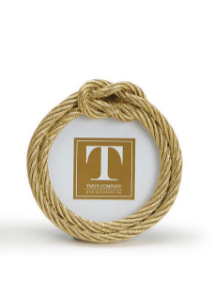 Golden Thread Knot Picture Frames 3 sizes Two's Company Frame Round 4"