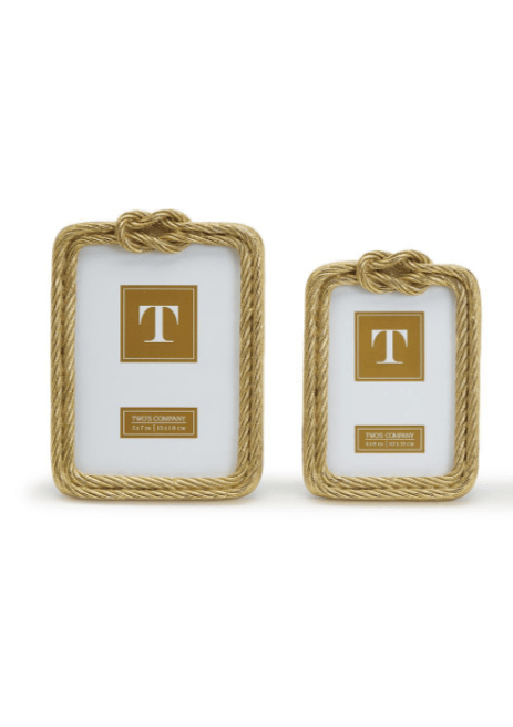 Golden Thread Knot Picture Frames 3 sizes Two's Company Frame Small 4 x 6