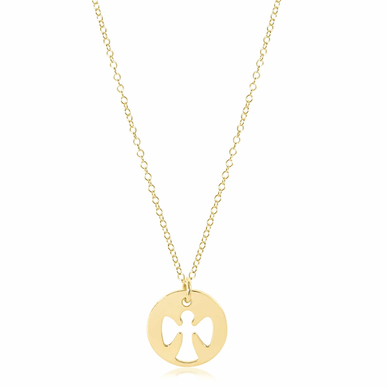 Guardian Angel Small Gold Charm  Necklace | e.newton Designs e.newton Designs Necklaces