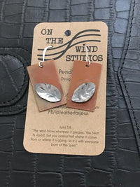 Thumbnail for Hand Made Metal Earrings by OTWS On the Wind Studios Hand Made Copper Leaf