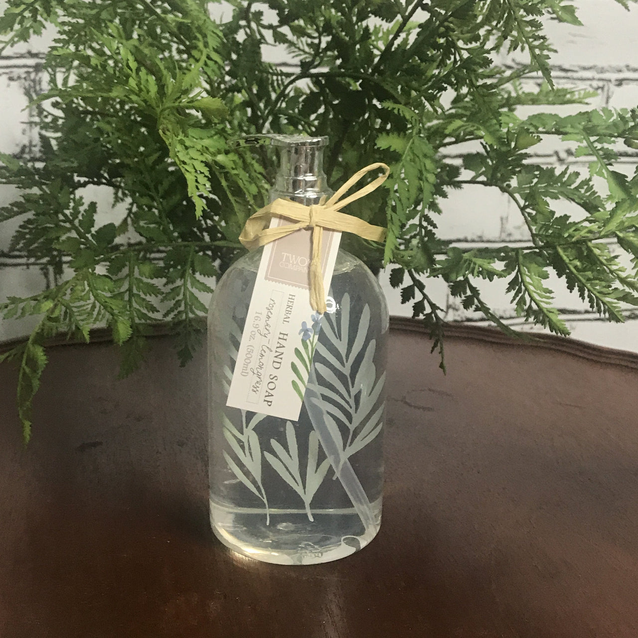 Herbal Infused Hand Soap | 16.9 oz Two's Company Soap rosemary-lemongrass